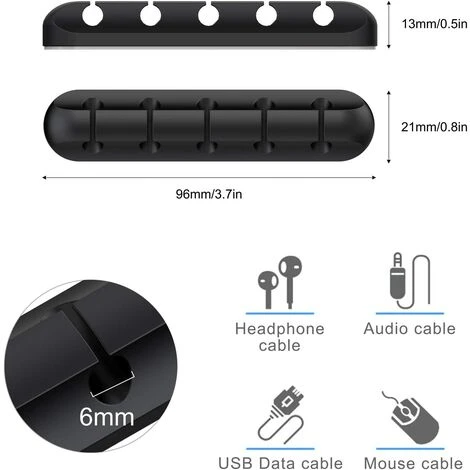 BENOBBY KIDS Desktop-Kabel-Organizer-Clips, 3er-Pack Kabelhalter, Kabel-Organizer, Kabelmanagement, Kabelaufbewahrung F��r USB-Ladeger?t/Maus/Kopfh?rer/PC-Kabel 6 BENOBBY KIDS Desktop-Kabel-Organizer-Clips, 3er-Pack Kabelhalter, Kabel-Organizer, Kabelmanagement, Kabelaufbewahrung F��r USB-Ladeger?t/Maus/Kopfh?rer/PC-Kabel – Bild 4