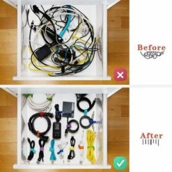 DONTODENT 10 Stück Wiederverwendbare Silikon-Kabelbinder, Mehrfarbig, Magnetische Kabelclips, Kabelbinder, Kabel-Organizer -Seilwinden Sales 67383503 5