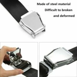 OUSUDELA Flugzeug-Sicherheitsgurt-Verlängerung, Universell Verstellbare Flugzeug-Sicherheitsgurt-Teile Mit Edelstahl-Schnallenclip 50–84 Cm, Fluggesellschaften Für Reisen -Seilwinden Sales 67417948 4