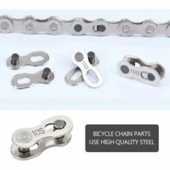OUSUDELA Fahrradkettenglieder,4 Paar Schnellspannteile Für Fahrradkettenglieder,Fahrradkettenschnellspanner,10-Gang-Schnellgliederkette Fahrradketten-Schnellglied -Seilwinden Sales 67419434 4
