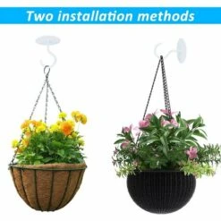 OUSUDELA Deckenhaken Mit Schraubbefestigung, Oberer Wandhaken Zum Aufhängen Von Licht, Gartenpflanzenkorb, Pflanzgefäßen, Vogelhäuschen, Laternen, Windspielen, Moskitonetz, 2 Stück -Seilwinden Sales 67419897 4