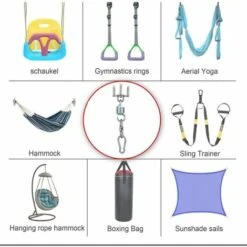 OUSUDELA Deckenhaken, Stuhlhaken, Tragfähigkeit 450 Kg, Edelstahl 304, Für Beton, Hängematte, Yoga -Seilwinden Sales 67420460 3