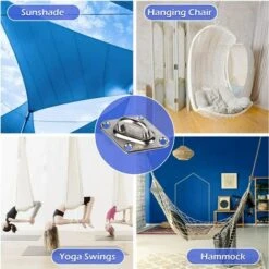 OUSUDELA Deckenhaken, Stuhlhaken, Tragfähigkeit 450 Kg, Edelstahl 304, Für Beton, Hängematte, Yoga -Seilwinden Sales 67420460 4