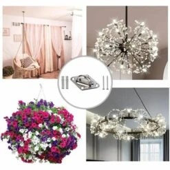 OUSUDELA Deckenhaken, Stuhlhaken, Tragfähigkeit 450 Kg, Edelstahl 304, Für Beton, Hängematte, Yoga -Seilwinden Sales 67420460 5