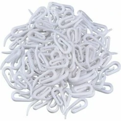 ECHOO 200 Stück Packungen Mit Vorhanghaken Kunststoff-Vorhanghaken Gardinenstangenhaken Für Duschvorhänge/Vorhänge/Fenstervorhänge/Bleistiftfalten, 28 X 12 Mm