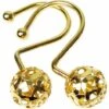 FUHUIDATRADING Goldfarbene Duschvorhanghaken, Set Mit 12 Dekorativen Duschvorhanghaken Aus Messing, Rostfreie Duschvorhanghaken Aus Bling-Metall, Ringe Für Badezimmervorhangstangen, Hohlkugel-Design -Seilwinden Sales 67864329 1