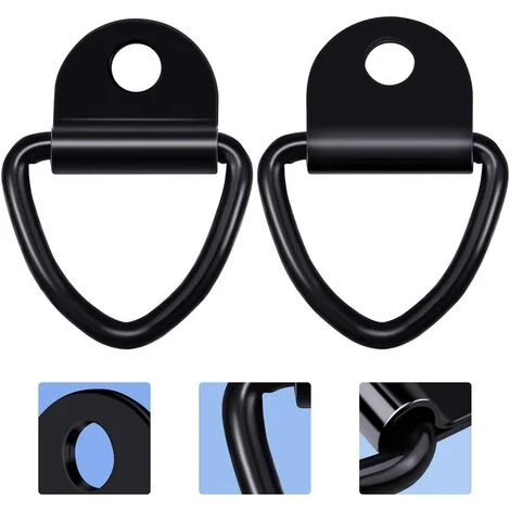 MODOU 4 Stück Zurrgurte, D-Mount-Zurrgurte, Strapazierfähiger Edelstahl-Zurrhaken, Für LKW-Anhänger, LKW-Seilaufbewahrung - Schwarz 4 MODOU 4 Stück Zurrgurte, D-Mount-Zurrgurte, Strapazierfähiger Edelstahl-Zurrhaken, Für LKW-Anhänger, LKW-Seilaufbewahrung - Schwarz – Bild 2