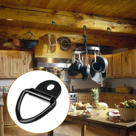 MODOU 4 Stück Zurrgurte, D-Mount-Zurrgurte, Strapazierfähiger Edelstahl-Zurrhaken, Für LKW-Anhänger, LKW-Seilaufbewahrung - Schwarz 6 MODOU 4 Stück Zurrgurte, D-Mount-Zurrgurte, Strapazierfähiger Edelstahl-Zurrhaken, Für LKW-Anhänger, LKW-Seilaufbewahrung - Schwarz – Bild 4