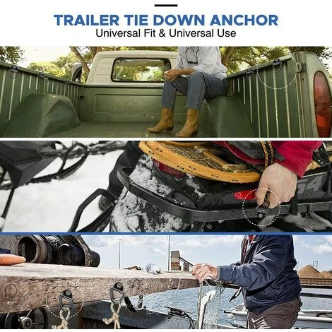 MODOU 4 Stück Zurrgurte, D-Mount-Zurrgurte, Strapazierfähiger Edelstahl-Zurrhaken, Für LKW-Anhänger, LKW-Seilaufbewahrung - Schwarz 7 MODOU 4 Stück Zurrgurte, D-Mount-Zurrgurte, Strapazierfähiger Edelstahl-Zurrhaken, Für LKW-Anhänger, LKW-Seilaufbewahrung - Schwarz – Bild 5