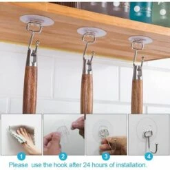 GESCHENKE 20 Stück Große Klebehaken, Selbstklebende Haken, Strapazierfähig Zum Aufhängen Von Wandhaken, 11 Lb (max.), Wasserdichte Klebehaken, Wiederverwendbare Gebrauchshaken, Deckenhaken Für Küche, Badezimmer (rund) -Seilwinden Sales 67916048 3