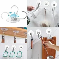 GESCHENKE 20 Stück Große Klebehaken, Selbstklebende Haken, Strapazierfähig Zum Aufhängen Von Wandhaken, 11 Lb (max.), Wasserdichte Klebehaken, Wiederverwendbare Gebrauchshaken, Deckenhaken Für Küche, Badezimmer (rund) -Seilwinden Sales 67916048 4