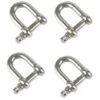 ECHOO Bügelschäkel 4 Stück M8 Edelstahl D-Form Kettenschäkel Hebeschnalle Hebekettenschäkel Mit Gewindeschraubstift -Seilwinden Sales 67934019 1
