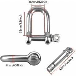 ECHOO Bügelschäkel 4 Stück M8 Edelstahl D-Form Kettenschäkel Hebeschnalle Hebekettenschäkel Mit Gewindeschraubstift 10 ECHOO Bügelschäkel 4 Stück M8 Edelstahl D-Form Kettenschäkel Hebeschnalle Hebekettenschäkel Mit Gewindeschraubstift -Seilwinden Sales 67934019 4