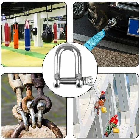 ECHOO Bügelschäkel 4 Stück M8 Edelstahl D-Form Kettenschäkel Hebeschnalle Hebekettenschäkel Mit Gewindeschraubstift 7 ECHOO Bügelschäkel 4 Stück M8 Edelstahl D-Form Kettenschäkel Hebeschnalle Hebekettenschäkel Mit Gewindeschraubstift – Bild 5