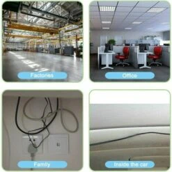 ECHOO Kabelclips Und Kabelbinder Zur Wandmontage, 60 Stück, Selbstklebende Kabelclips, Kunststoff-Kabel-Organizer, Kabelaufbewahrungs-Management-Clip Für Das Home Office – Schwarz, Weiß -Seilwinden Sales 68086654 5