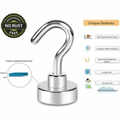 RHAFAYRE 10er-Pack Magnethaken, 10 Kg+ Starker Magnet Mit Kühlschrankhaken, Strapazierfähiger Deckenhaken, Magnethaken -Seilwinden Sales 68113751 5