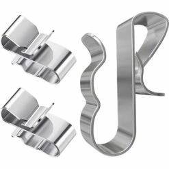 THSINDE 50 Stück Anhänger-Drahtklemmen Edelstahl-Photovoltaik-Kabelklemmen Anhängerrahmen-Drahtklemmen Solarpanel-Montagehalterungen