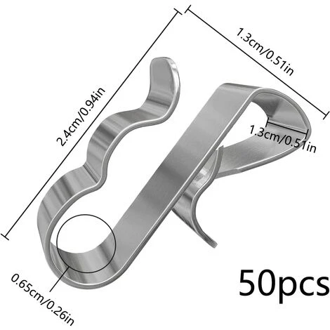 THSINDE 50 Stück Anhänger-Drahtklemmen Edelstahl-Photovoltaik-Kabelklemmen Anhängerrahmen-Drahtklemmen Solarpanel-Montagehalterungen 4 THSINDE 50 Stück Anhänger-Drahtklemmen Edelstahl-Photovoltaik-Kabelklemmen Anhängerrahmen-Drahtklemmen Solarpanel-Montagehalterungen – Bild 2