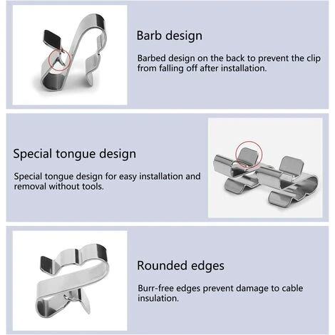 THSINDE 50 Stück Anhänger-Drahtklemmen Edelstahl-Photovoltaik-Kabelklemmen Anhängerrahmen-Drahtklemmen Solarpanel-Montagehalterungen 5 THSINDE 50 Stück Anhänger-Drahtklemmen Edelstahl-Photovoltaik-Kabelklemmen Anhängerrahmen-Drahtklemmen Solarpanel-Montagehalterungen – Bild 3