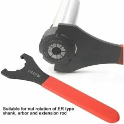 MONLY Spannzangenschlüssel, ER32 Steckschlüssel, ER-Schlüssel, Kohlenstoffstahl, CNC-Fräsen Für Drehmaschine, Spannmutter, Schraube, Rot(ER32) -Seilwinden Sales 68147900 3