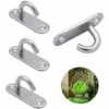 ECHOO Augenbefestigungshaken Wandschraube Deckenhaken Edelstahl Silber Augenplatte Anker Hängesessel Yoga Deckenhaken Moskitonetz Boot Takelage Marine Deck Hardware -Seilwinden Sales 68255366 1