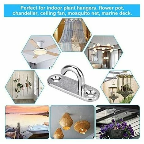 ECHOO Augenbefestigungshaken Wandschraube Deckenhaken Edelstahl Silber Augenplatte Anker Hängesessel Yoga Deckenhaken Moskitonetz Boot Takelage Marine Deck Hardware 7 ECHOO Augenbefestigungshaken Wandschraube Deckenhaken Edelstahl Silber Augenplatte Anker Hängesessel Yoga Deckenhaken Moskitonetz Boot Takelage Marine Deck Hardware – Bild 5