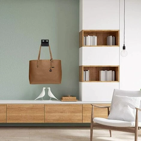 ECHOO Edelstahlhaken Zur Wandmontage Von Keramikfliesen, 10 Stück Robuste Halterung 20 Schrauben Zum Aufhängen In Bad Und Küche (Schwarz) 4 ECHOO Edelstahlhaken Zur Wandmontage Von Keramikfliesen, 10 Stück Robuste Halterung 20 Schrauben Zum Aufhängen In Bad Und Küche (Schwarz) – Bild 2