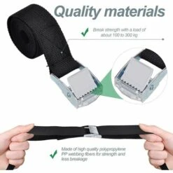 MONLY Stück Spanngurt Mit Ratsche, Verstellbarer Spanngurt, Kurze Spanngurte Für Motorrad, Fahrradträger, Kajak, Gepäck, 1 M X 25 Mm (schwarz) -Seilwinden Sales 68293189 3