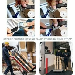 MONLY Stück Spanngurt Mit Ratsche, Verstellbarer Spanngurt, Kurze Spanngurte Für Motorrad, Fahrradträger, Kajak, Gepäck, 1 M X 25 Mm (schwarz) -Seilwinden Sales 68293189 4