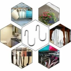 MONLY 20 Stück 6 Cm Schwere S-förmige S-Haken Für Küche, Bad, Schlafzimmer Und Büro (20 Stück, Klein, Silber) 9 MONLY 20 Stück 6 Cm Schwere S-förmige S-Haken Für Küche, Bad, Schlafzimmer Und Büro (20 Stück, Klein, Silber) -Seilwinden Sales 68294035 3