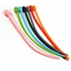 MONLY Silikonkabelbinder 24 Stück Bunte Silikon-Beutelbinder Bunte Mehrzweck-Silikonbinder Silikon-Kabelbinder Bunte Silikon-Drehbinder Kabelbinder -Seilwinden Sales 68294622 5