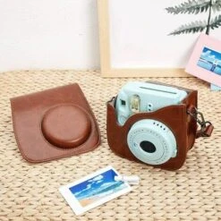 MONLY Mini-PU-Ledertasche, PTNeu-Schutzhülle Für Fujifilm Instax Mini 8 / Mini 8+ / Mini 9, Sofortbildkamera-Holstertasche, Spezielle Retro-Kameratasche Mit Abnehmbarem Riemen -Seilwinden Sales 68294927 5
