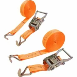 PERLE RARE 4 Stück 2000kg 6m Spanngurte Mit Ratsche 2 Teilig Zweiteilig Mit Haken Ratschengurt Zurrgurte Orange 38mm 2000 DaN 2t Industrie PLANET