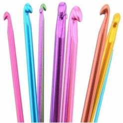 ECHOO 11 Stück Tunesische Häkelnadeln Aluminium Strickhäkelnadeln Mehrfarbiges Tunesisches Und Afghanisches Aluminium Häkelnadel Set Für Anfänger Und Profis -Seilwinden Sales 68592751 4