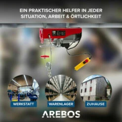 AREBOS Elektrische Seilwinde Motorwinde Seilhebezug Seilzug Winde 400-800kg -Seilwinden Sales 7008962 4