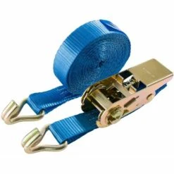 Arebos Spanngurte Mit Ratsche (800 Kg, 6 M, Zweiteilig, EN 12195-2) - Zurrgurt Ratschenspanngurt Hartgurt 4 Stück - Blau -Seilwinden Sales 9214824 3