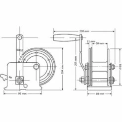 Handseilwinde Bis 250 Kg WHW250 Toolland - Schwarz -Seilwinden Sales 9577618 3